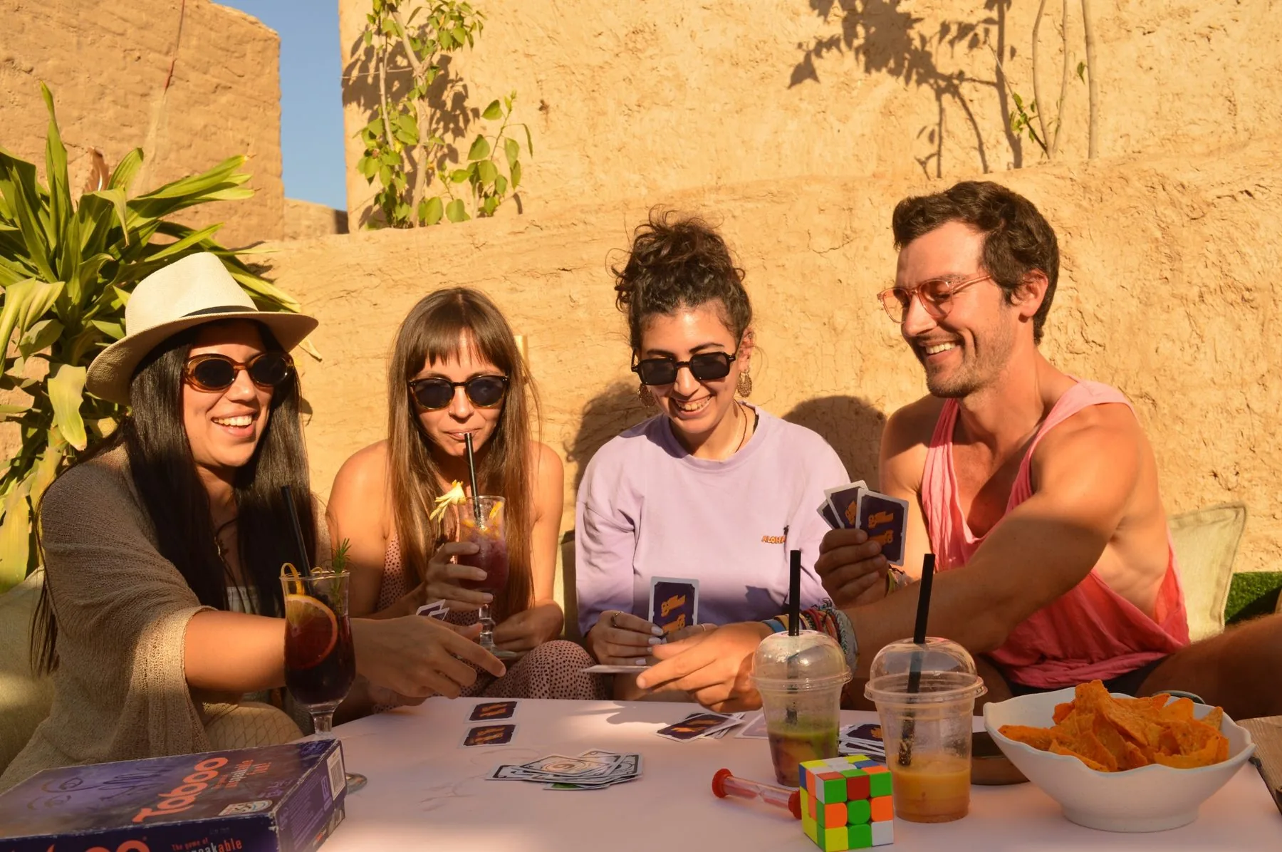 Social games at golden hour